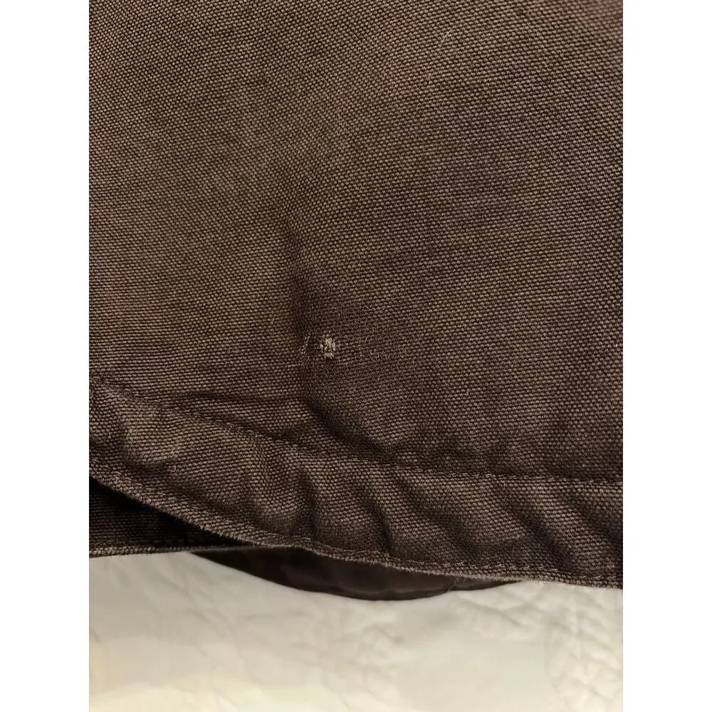 Carhartt Sherpa Lined Vest Men’s XL Dark Brown Canvas Workwear Full Zip - Picture 5 of 12